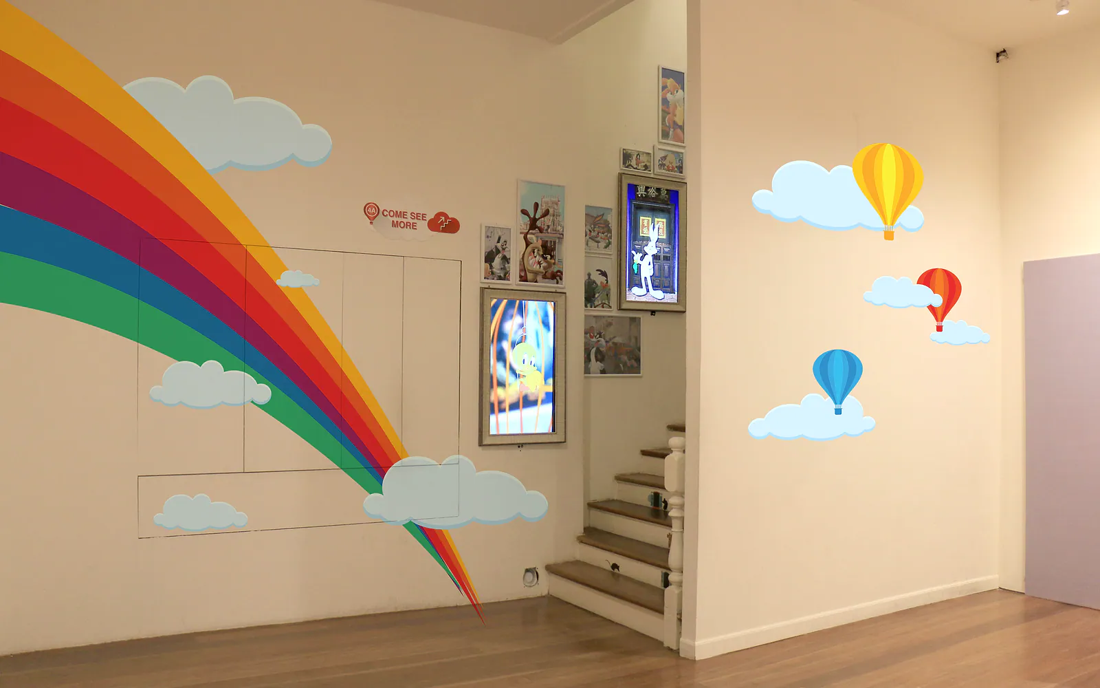 Colourful custom wall sticker installation completed by Jprint Studio
