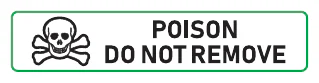 Warning label with clear safety and handling information