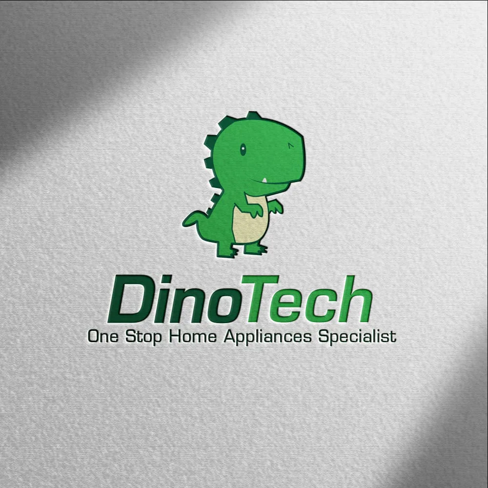 DinoTech logo shown as a tactile branded application