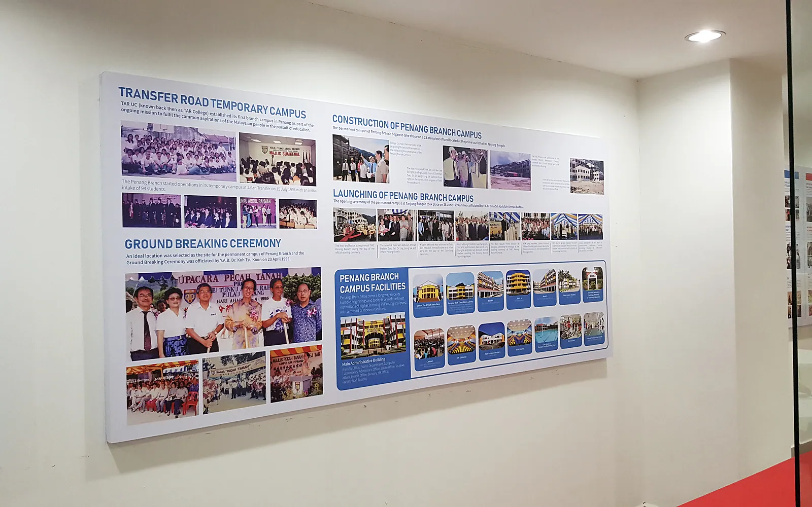 History display panel produced for an exhibition